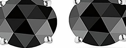BuyFineDiamonds Special Offer..!! 0.40 Carat Black Diamond Stud Earrings, 925 Sterling Silver -Screw Back