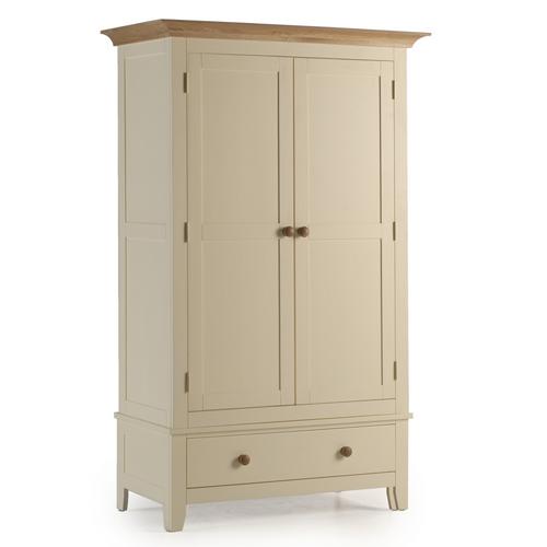 Camden Painted Pine and Ash Wardrobe with Drawer