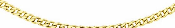 Carissima Gold 9ct Yellow Gold Diamond Cut Curb Chain of 40cm/16``