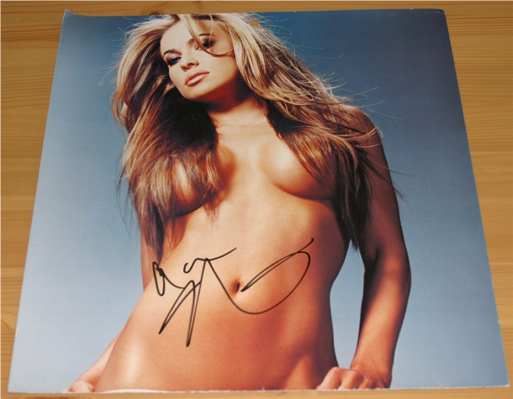 CARMEN ELECTRA SIGNED CALENDAR PAGE - MOUNTED 16