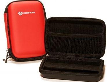 Case4Life Red Shockproof Splashproof External Backup Portable 2.5`` Hard Drive Case for Samsung M3 USB 3.0 1TB