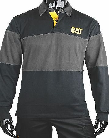 CAT Rugby Shirt Black/Grey X Large 46-48`` Chest