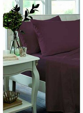 Catherine Lansfield Percale Non Iron Claret Fitted Sheet - Kingsize