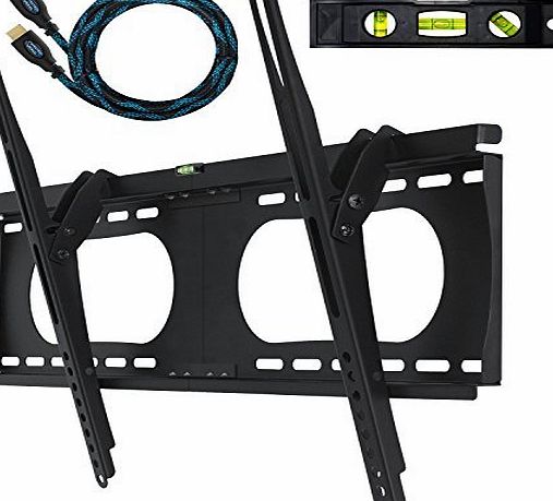Cheetah Mounts APTMMB Flush Tilting Thin (1,5`` in Profile) Wall Mount Bracket, for 32`` to 65`` LED, LCD, Flat Screen TV, up to VESA 684 x 400 and kg 75 (165 Pounds). Includes a Twisted Veins 10 Foot Br