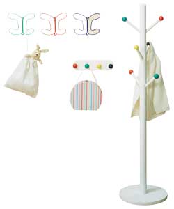 Childrens White Coat and Hat Stand