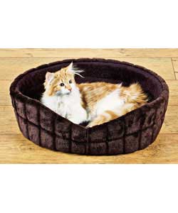 Chocolate Faux Fur Pet Bed
