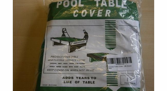 ClubKing Ltd Snooker Table Cover, 12ft, Green