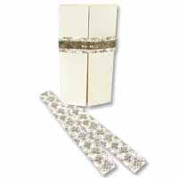Ivory chocolate floral wraps pk 10