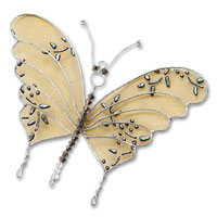 Confetti medium gold wire butterfly