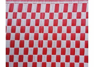 CSAO Plastic mat Vichy - red and white S,M