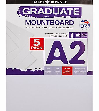 Daler Rowney Graduate Mount Boards, A2, Pack of