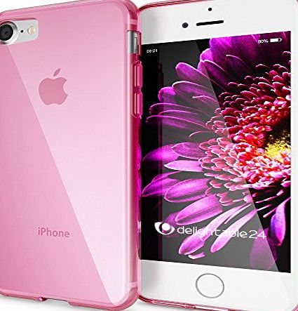 delightable24 Premium Protective Case TPU Silicone APPLE IPHONE 7 Smartphone - Transparent Pink