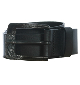 Ballard Black Leather Buckle Belt