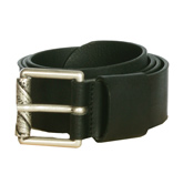 Bryce Black Leather Buckle Belt