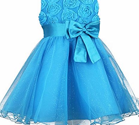 discoball Girls Flower Formal Wedding Bridesmaid Party Christening Dress Children Clothing Girls Lace Dress Princess Dresses Kid Baby Clothes age 2-12 years(9-10 years,red)