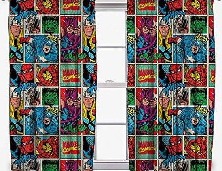 Disney Marvel Comics ``Strike`` 72-Inch Curtain Set