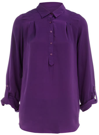 Dorothy Perkins Purple pleated shoulder blouse DP05242701