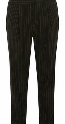 Dorothy Perkins Womens Charcoal Stripe Peg Trousers- Charcoal