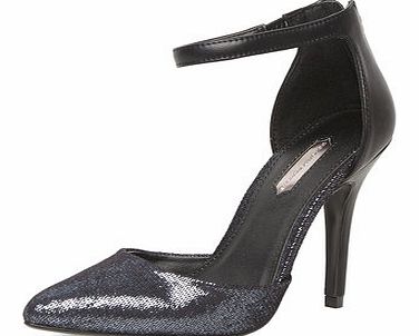 Dorothy Perkins Womens Navy high 2-part pointed court shoes-