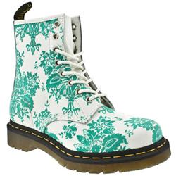 Dr Martens Female Dr Martens 1460 W Leather Upper Casual in Turquise, White and Black, White and Pink, White and Purple