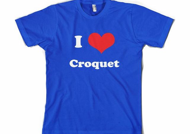 Dressdown I Love Croquet - Mens T-Shirt-Royal Blue-Medium