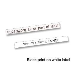 Dymo D1 Labels Black On White 9mm x 7m