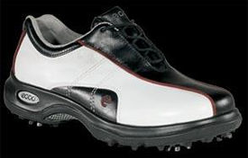 Ecco Casual Swing Hydromax Womens Golf Shoe Black/White