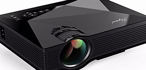 Elegiant Wireless WiFi Projectors , ELEGIANT Portable Mini Multimedia LED LCD HD Cinema Theater Home Game Projector Pico Full Color 130`` Image 1200 Lumens 800*480 Resolution 1080P UNIC OS System with Remote Co