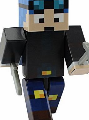 EnderToys Dan with Blue Hair - 4`` Action Figure Toy (Not an official Minecraft product)