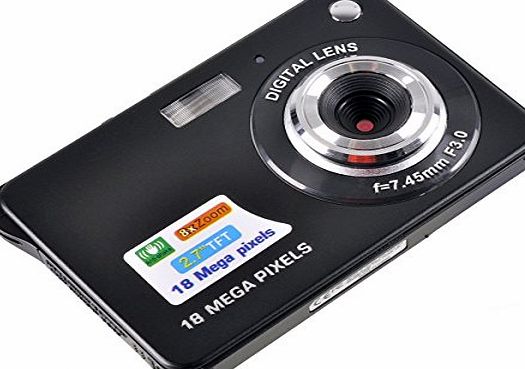 eTTg Digital Camera, ETTG Mini 18MP 2.7`` 8 Zoom Anti-shake Full HD Digital Camera Family Recording