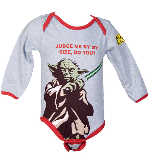 Fabric Flavours Kids Yoda Judge Me By My Size Babygrow from