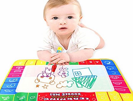FEITONG New Water Drawing Painting Writing Mat Board Magic Pen Doodle Toy Gift 46X30cm (B, As Shown)