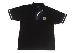Ferrari Ferrari Reflective Polo Shirt (Black)