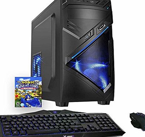 Fierce PC ULTRA FAST 4.2GHz OC Quad Core AMD Desktop Gaming Office Home Family PC Computer (16GB RAM, 1TB Hard Drive, Radeon R7 Series Graphics, Gaming Keyboard and Mouse) (No Operating System, Nova Blue - 1973