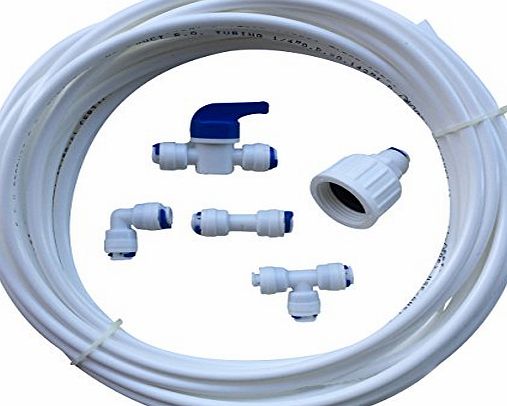 Finest-Filters Screw Thread American Fridge Freezer Water Filter Connection Plumbing Kit Including Tubing