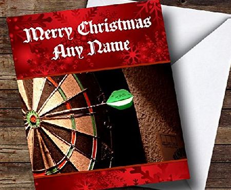 Fingerprint Designs Dartboard Christmas Card - Personalised FREEPOST