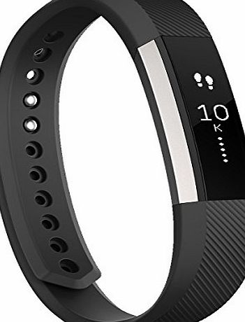 Fitbit Alta Fitness Wrist Band - Silver/Black, Large