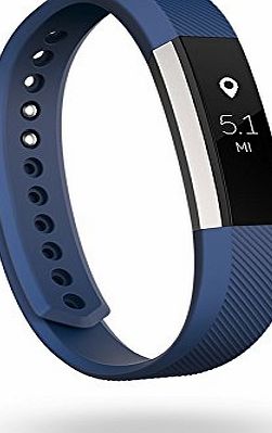 Fitbit Alta Fitness Wrist Band - Silver/Blue, Small