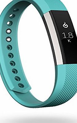 Fitbit Alta Fitness Wrist Band - Silver/Teal, Small