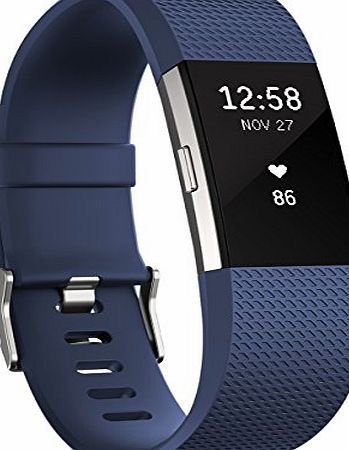 Fitbit Charge 2 Heart Rate and Fitness Wristband - Small, Blue