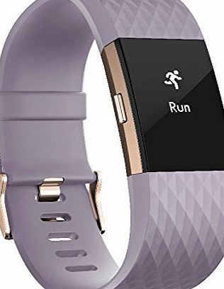 Fitbit Unisex Charge 2 Special Edition Heart Rate and Fitness Wristband, Lavender Rose Gold, Large