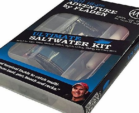 FLADEN Matt Hayes Adventure ULTIMATE SALTWATER KIT Loaded Tackle Box Set - Aberdeen Hooks, Tubby Float, Stoppers, Ready Tied Rigs, 28g Lure, Beads, Traces amp; Swivels - Ideal for Marine Fishing [19MH-07]