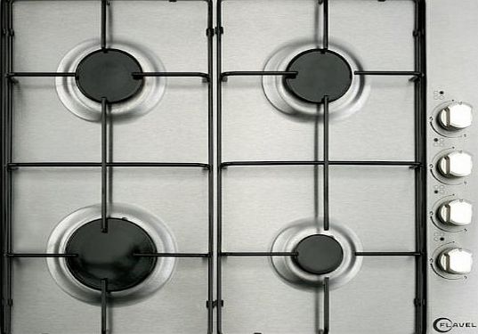 Flavel FLH61NXP 60cm 4 Burner Gas Hob in Stainless Steel 2 Year Parts amp; Labour Guarantee
