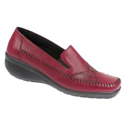 Fly Flot Female Andrea Leather Upper Leather Lining Casual in Red