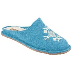 Female Flyl816 Textile Upper Textile Lining Textile Lining Comfort House Mules and Slippers in Turquoise