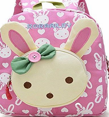 Flyingsky Rabbit Animals Kids Book Backpack Baby Girls School Bag Pink
