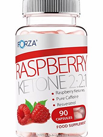 Forza Raspberry Ketone 2:2:1 - Maximum Strength Diet Pills with Pure Raspberry Ketones - Pot of 90 Capsule