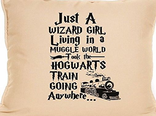fourleafcloverprint Harry Potter inspired just a wizard girl living in a muggle world great cushion gift idea