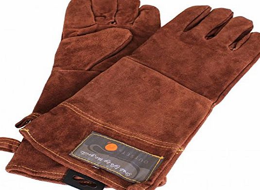 Fox Run Outset Leather Bbq Grill Gloves 1 Pair Heat/Fire Protection Mitt Oven Glove New