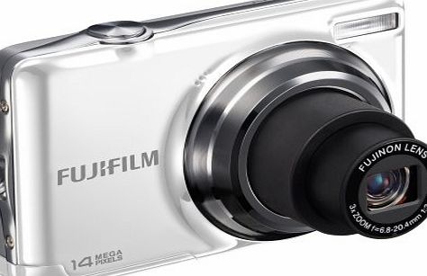 Fujifilm JV300 Digital Camera - White (14MP, 3x Optical Zoom) 2.7 inch LCD Screen